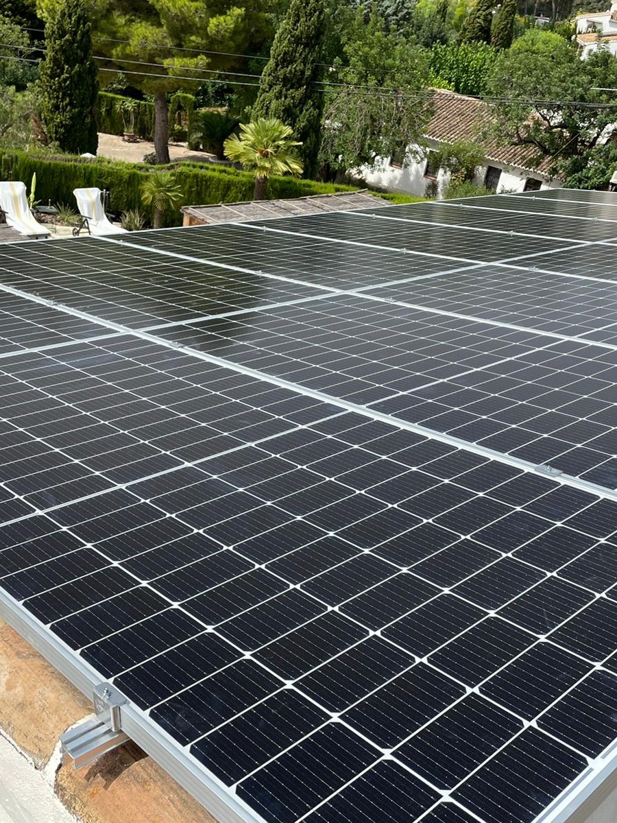 14X 455 wp Solar Panels, Javea, Alicante (Hybrid system)